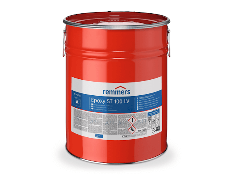 Skaidri gruntavimo ir skiedinio derva | Epoxy ST 100 LV Remmers Epoxy ST 100 LV – mažos klampos epoksidinis gruntas ir skiedinys, skirtas gruntavimui, paviršių paruošimui ir išlyginimui prieš dangų dengimą.